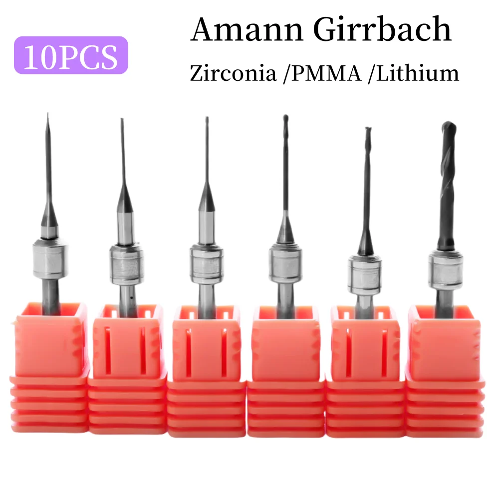 

Dental Milling Burs Amann Girrbach Zirconia DC/DCG/ DLC PMMA NC/Lithium Disilicat Metal Grinding for CAD CAM Milling Machine