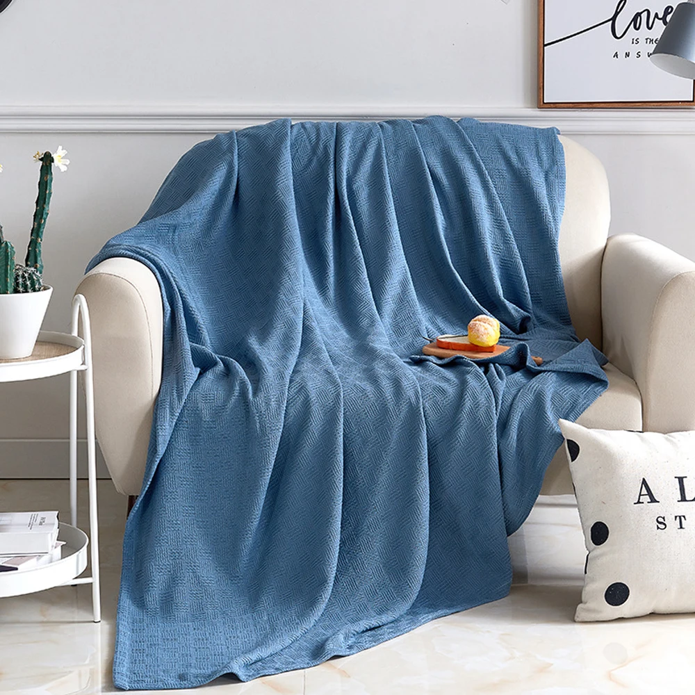 Summer Cotton Napping Blanket Casual Cover Throw Travel TV Nap Blankets Lunch Break Decorative Blanket Manta De Verano 에어컨 퀼트