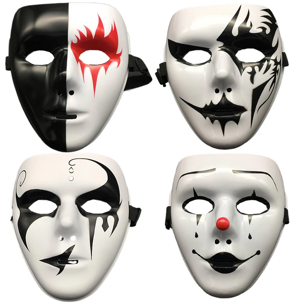 Wholesale ​4Pcs/Set Horror Death Mask Scary Stage Masquerade Cosplay Costume Accessories Face Mask Men Roleplay Fantasia Prop