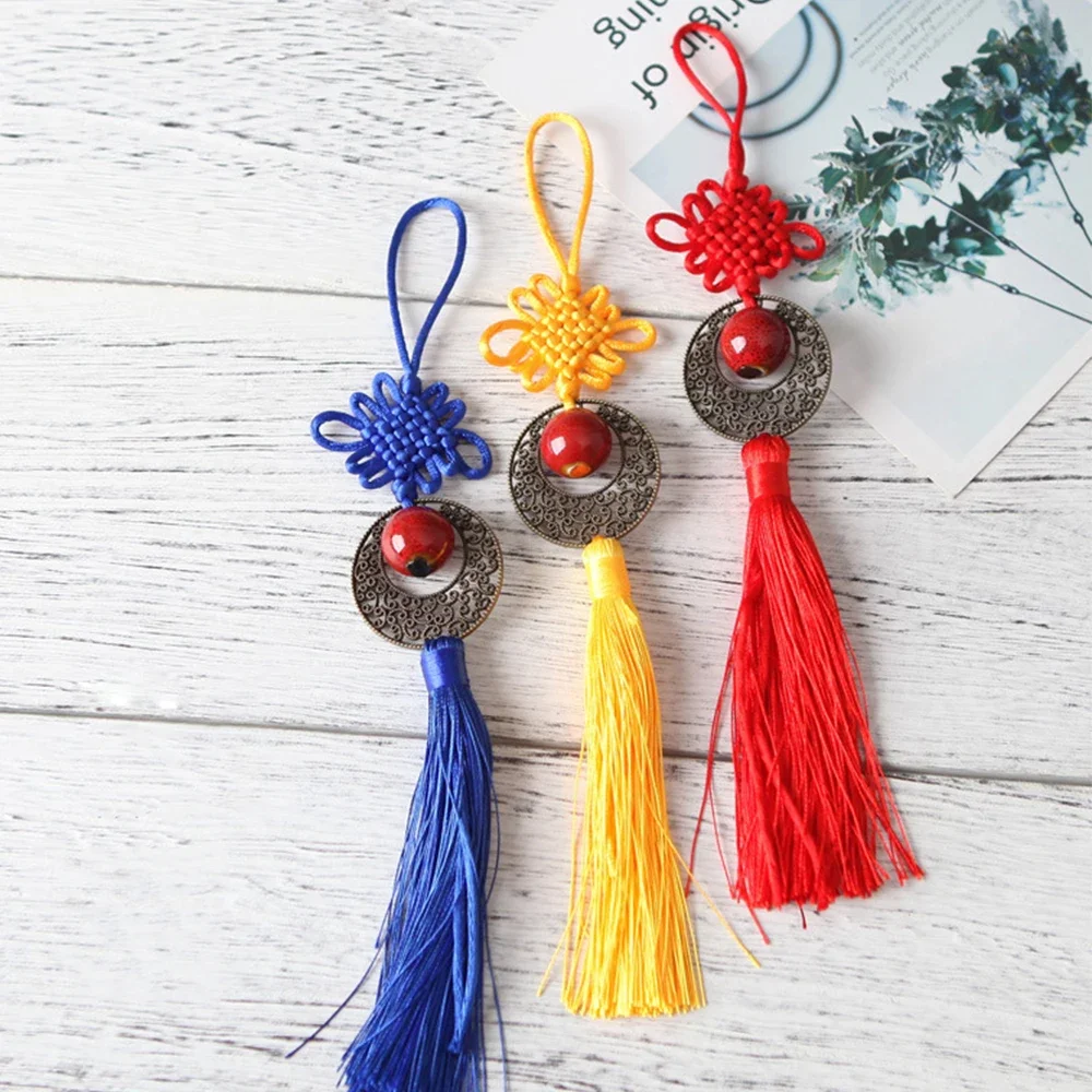 

Автомобильный орнамент, кулон, глазурованные фарфоровые бусины, кисточки, авто зеркало заднего вида, Стайлинг автомобиля, аксессуары для украшения интерьера, отделка, подарки