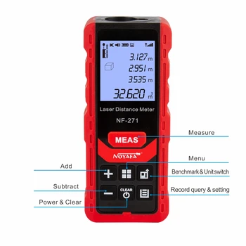 Projector NF-271 Laser Distance Meter 40M 80M Rangefinder Tape Range Finder Measurer Digital Ruler Test Tool