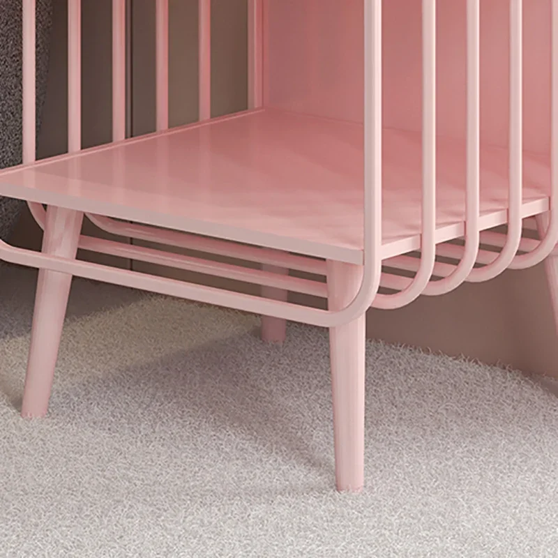 Piccoli comodini minimalisti Design semplice Organizzatore rosa Comodino rettangolare laterale portaoggetti Szafka Nocna Decorazioni per la casa