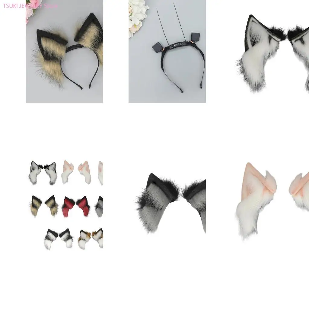 

62KE Прекрасный кот для девочек, косплей, котенок, костюм для вечеринки на Хэллоуин, динамический головной убор с ушами