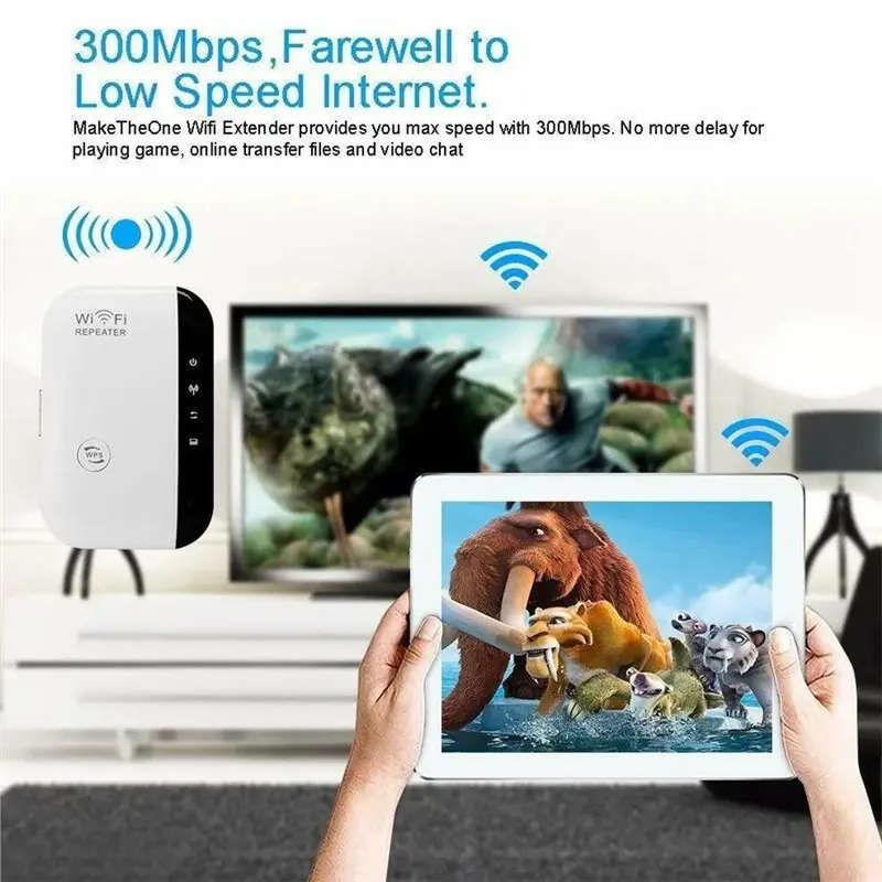 [NEW!】 Booster Wifi Signal Amplifier Long Range 300M Wireless Routed Network Extender Enhances Small Steamed Bun Access Point EU