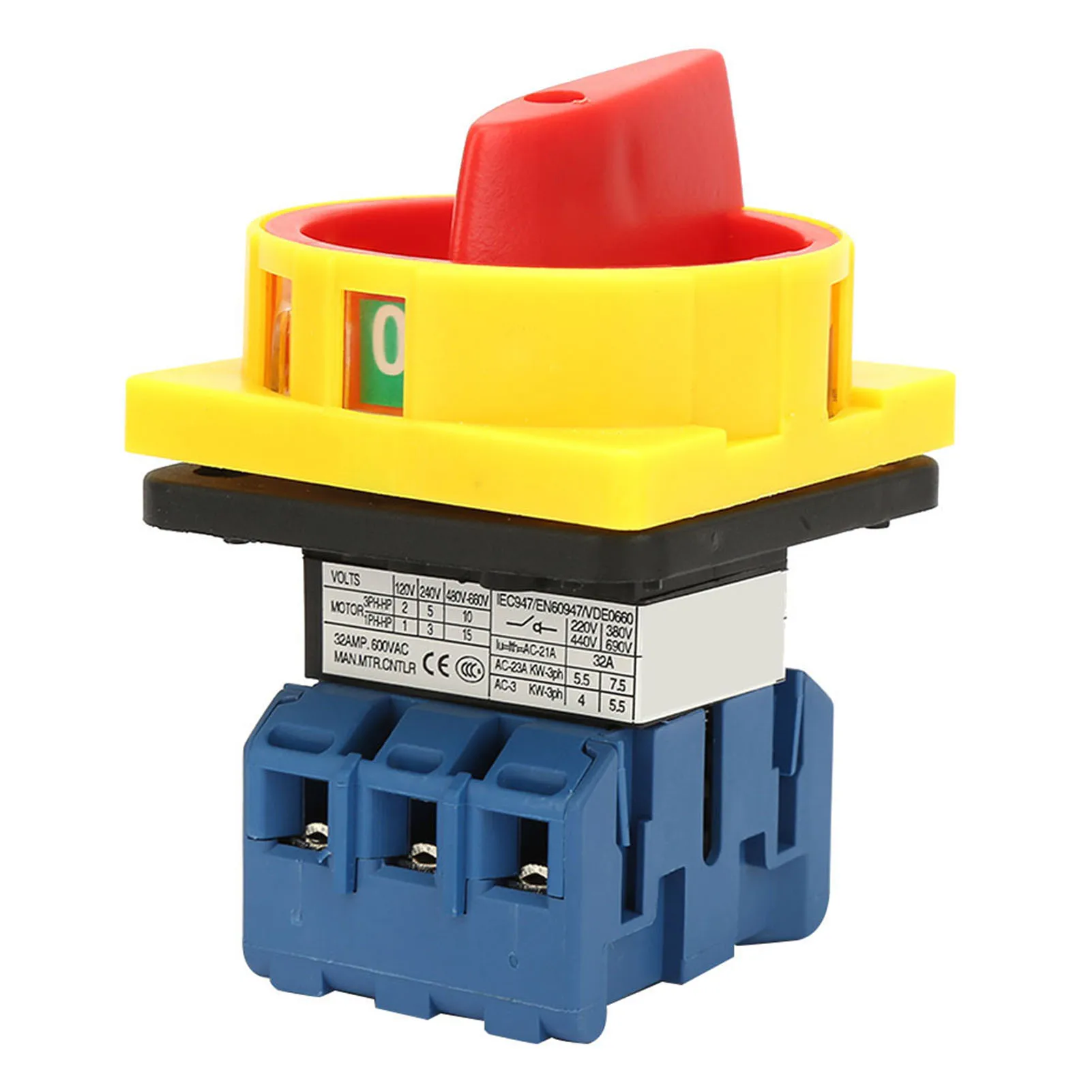 25A/32A Load Circuit Breaker  3-Pole 2-Position Rotary Cam On off Power  Load Circuit Breaker