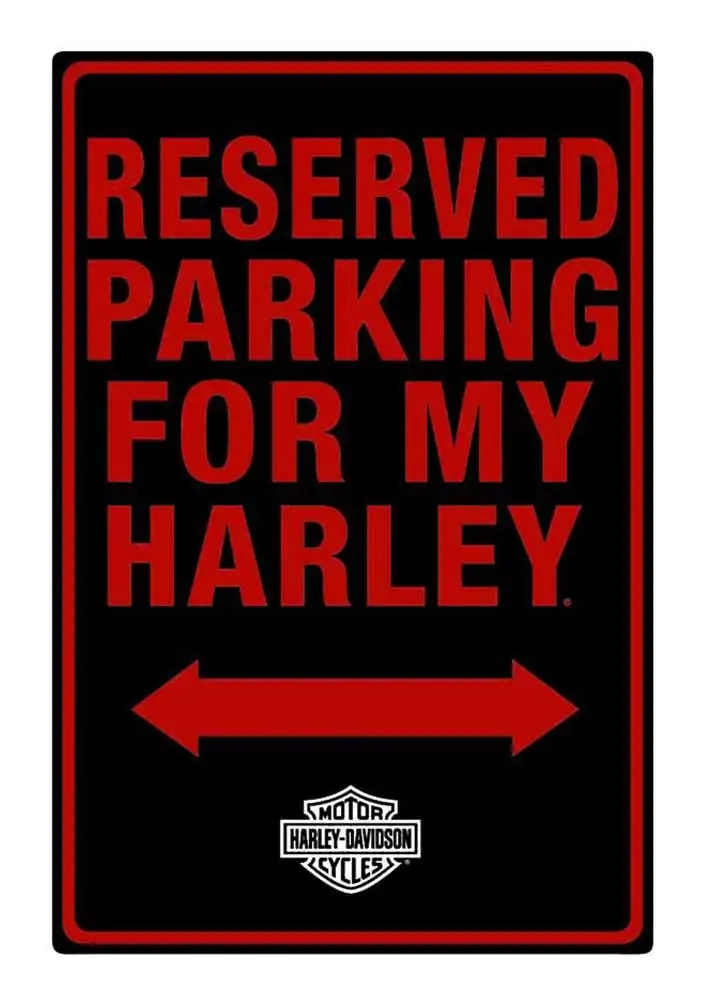 Tin Sign, H-D Embossed Parking for My Harley, Black 2010991