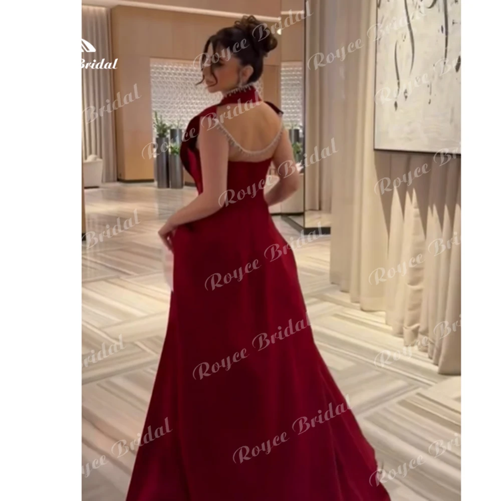 Luxury High Neck A Line  Evening dresses 2026 women's formal evening gowns women's wedding party attire فساتين سهرة Customized