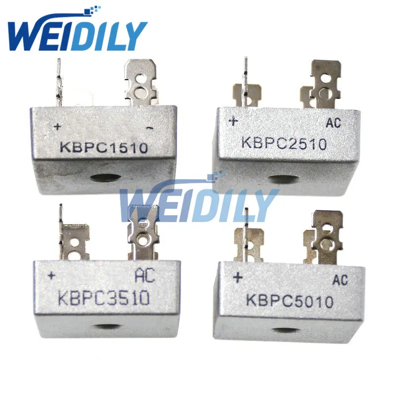 2PCS Diode Bridge Rectifier KBPC1510 KBPC2510 KBPC3510 KBPC5010 DIP Rectifiers 15A 25A 35A 50A 1000V