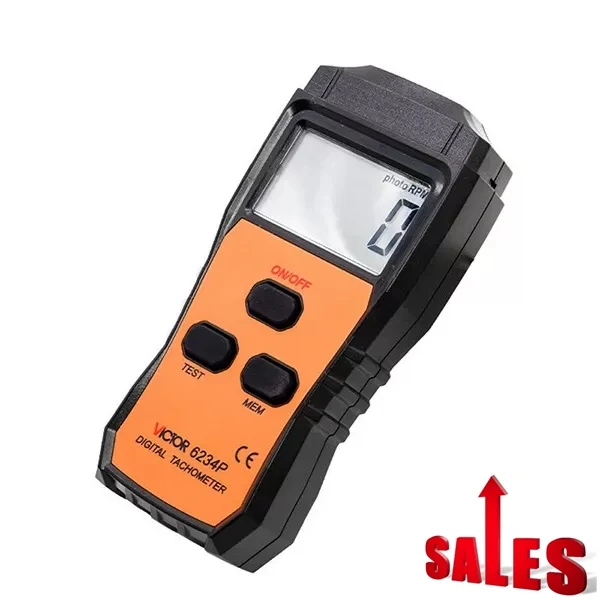 

VICTOR 6234P Laser non-contact 2.5~99999RPM speed meter tacometro corta vento Photoelectric Digital Tachometer