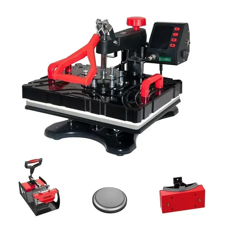 

Small Upgrade Upgrade The Multifunctional 5 In 1 Heat Stamping Machine Shaking Head Printing Equipment Cup Toaster T-shirt Trans