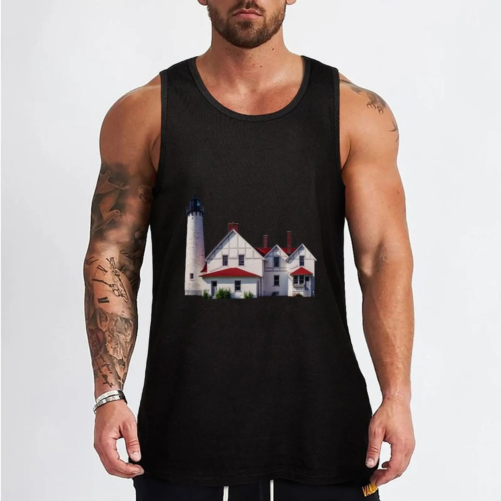 Point Iroquois Lighthouse Tank Top anime clothes fashion 2024 man Fitness men clothing