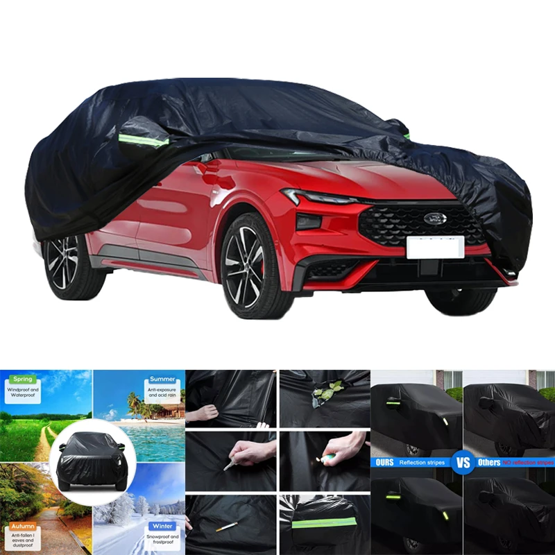 

For Ford Evos All-Weather Car Covers 6-in-1 Waterproof Dustproof UV Proof Snowproof Scratch Resistant Protection