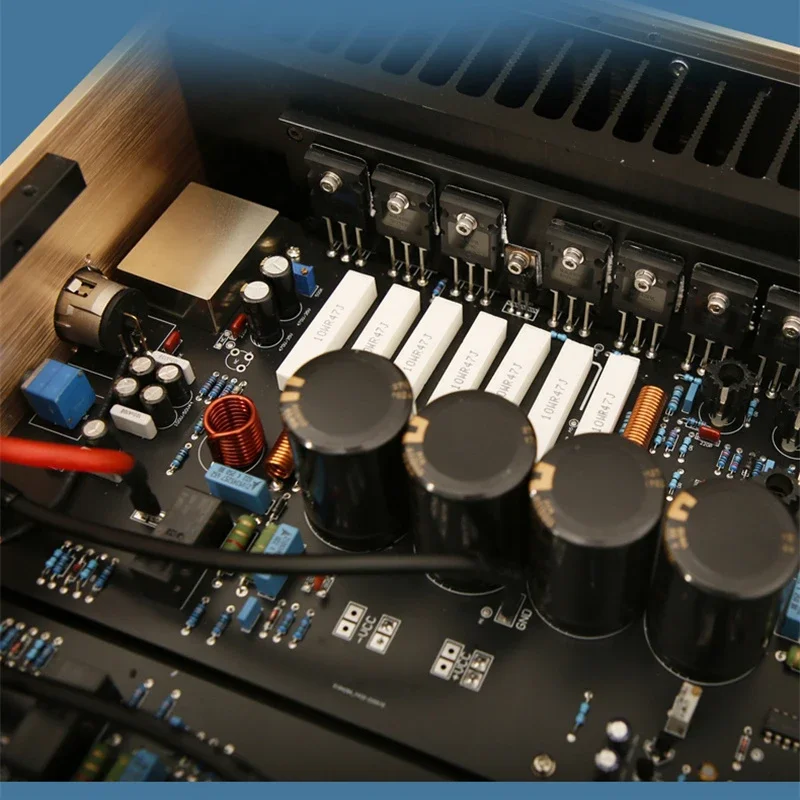 クラスab hifiオーディオアンプ、バランスの取れたxlr入力、高出力、低歪み、ハイエンド、2チャンネル、360w * 2、fm711、mk2