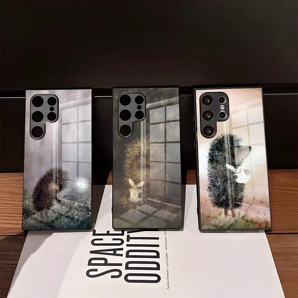 Bright Hedgehog In The Fog Phone Case For Samsung S26 Ultra S25 Edge Ultra S23 S22 S21 Ultra Plus S24 Fe A57 A37 Glass Cover
