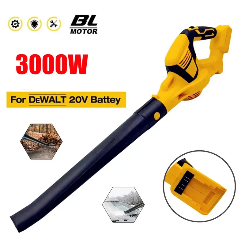 

3000W Cordless Air Blower Electric Dust Collector Leaf Duster Garden Power Tools for Dewalt 18V 20V Battery