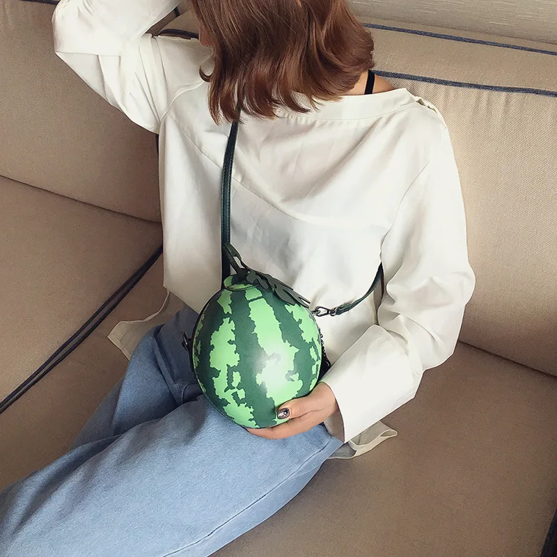 Cute Cartoon Bags watermelon Shape Shoulder Bag for Girls Mini Crossbody Bags Personality Purse Fashion Messenger Bag