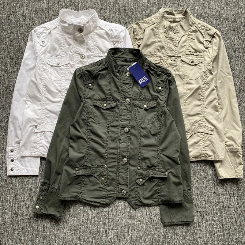 

Pure Cotton Casual Jaet Spring Autumn Sle Close-Fitting Breathable Workwear Summer Large Size Lightweight ort Coat