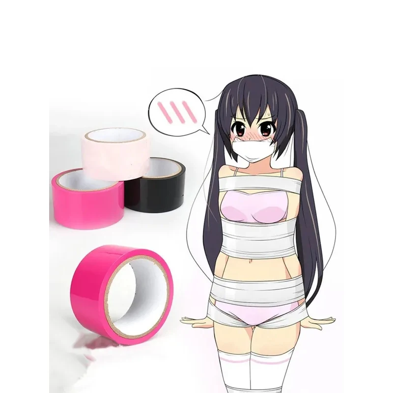 BDSM Bondage Tape for Extreme Restraint Slave Sexual Harness Accessories Couple Binding Adhesive Free Electrostatic Tape sex toy