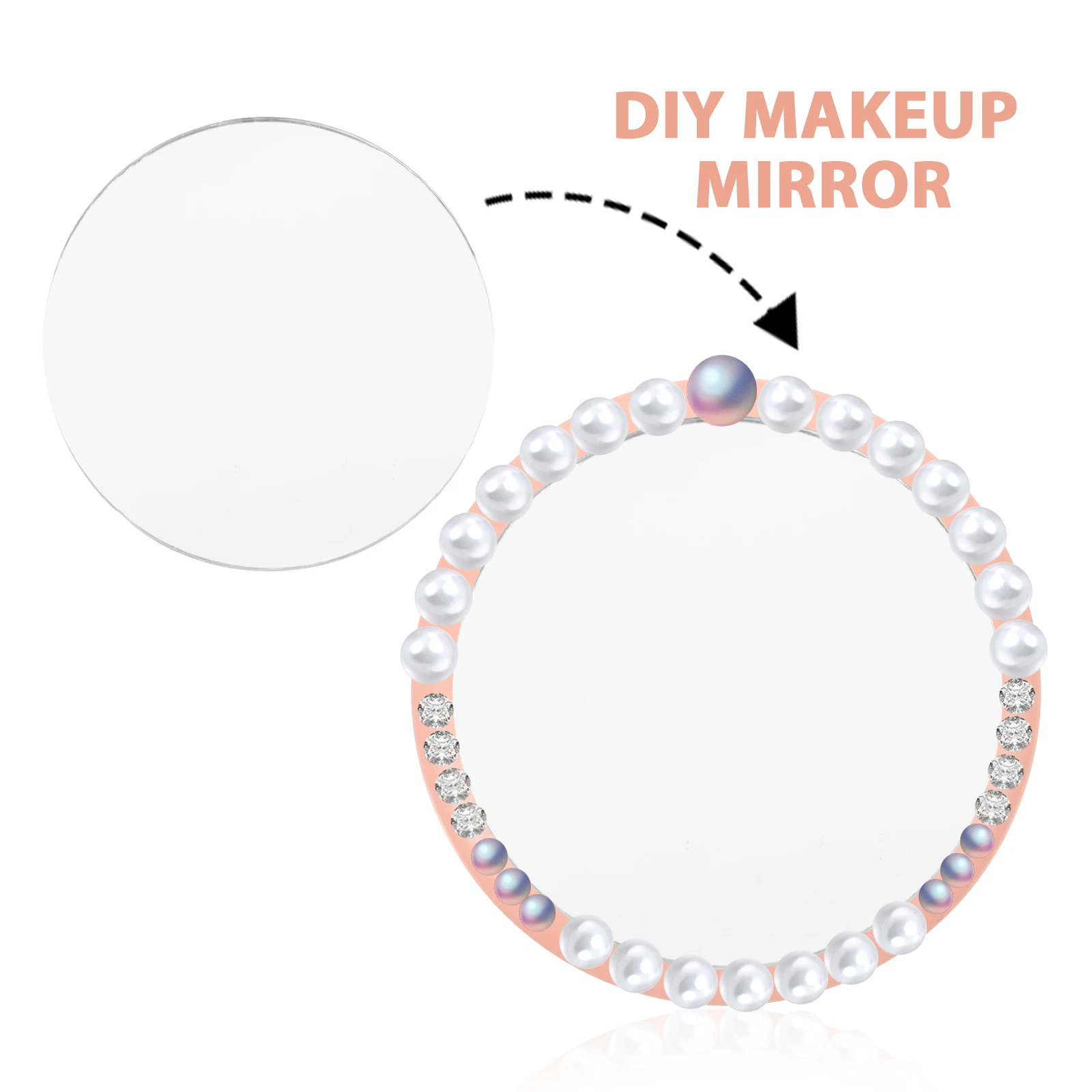 

10Pcs Round Glass Makeup Mirror Sheets Small Mirror Lens DIY Craft Supplies for Makeup Travel Work Home Use Small Mirrors