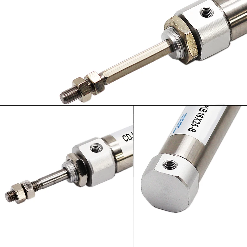 Mini Cylinder CDJ2KB10/16-10X15X20X25X50X75X100X200Z-B Hexagonal Piston Rod Anti-Rotation Stainless Steel Small