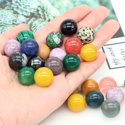 16mm Mini Kristall runde Kugel Perlen Naturstein Reiki Heilung Quarz Kugel Amethyst Obsidian Mineral Probe Globus Wohnkultur