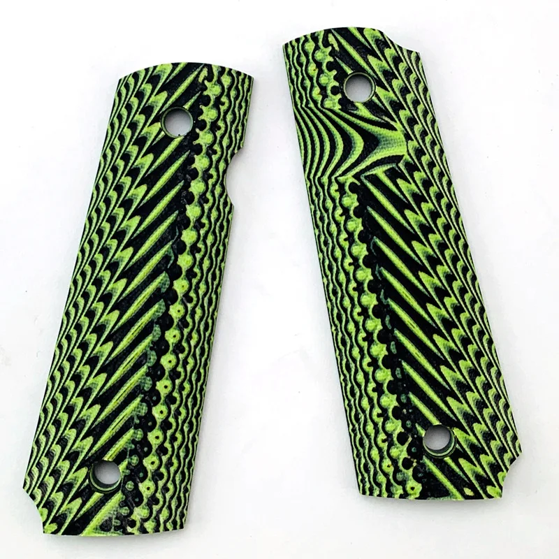 Imagem -03 - Peacock Pattern Grip Handle Patches Escalas de Tamanho Completo Faça Você Mesmo Fazendo Acessórios Material de Substituição Cores G10 1911 Modelos