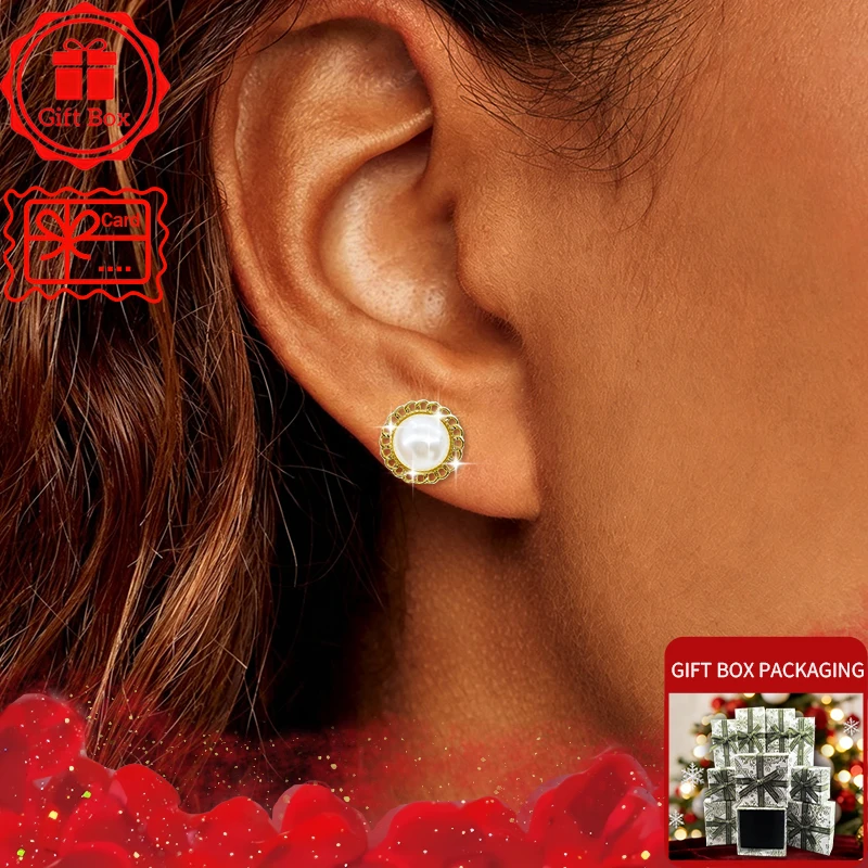 Round Earrings with Gift Box, 2026 New Style, Elegant and Fashionable. Wearing at Daily and Holidays. Good Gift Choices.