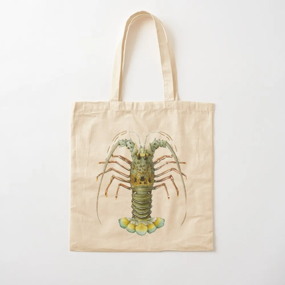 green spiny lobster Watercolor Tote Bag tote bag custom sacs de shopping tote bag screen
