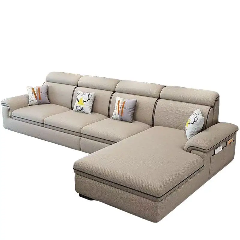 

Modern simple living room fabric sofa, large and small apartment, apartment combination sofa
