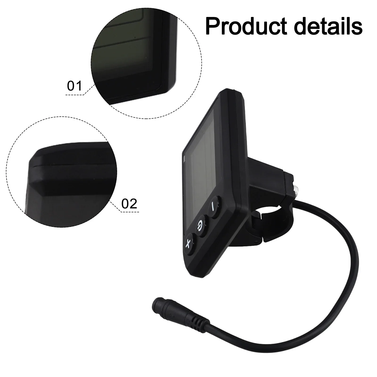 

E-Bike Display 24V 36V 48V LCD Display With 6 Pins Waterproof Interface Cable Electric Scooter LCD Instrument Bicycle Components