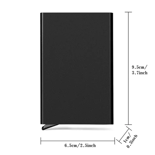 Imagen 2 del producto Tarjetero Anti Rfid de aluminio, lector de bloqueo NFC, funda con patrón de letras de flores púrpuras, protección delgada, funda para tarjeta de crédito bancaria