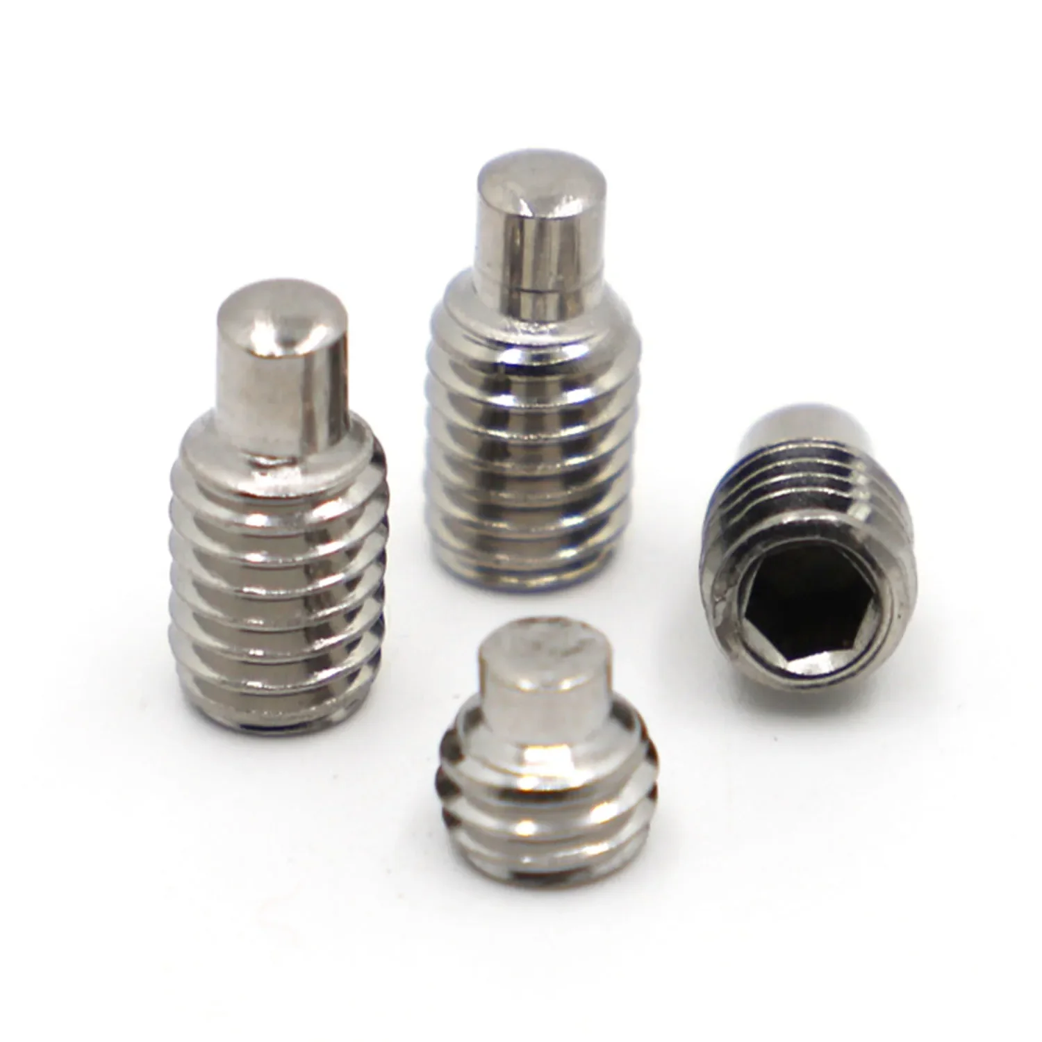 M3 M4 M5 M6 M8 304 Stainless Steel Terminal Grub Convex End Screw Hexagon Socket Set Screws With Dog Point GB97 DIN915