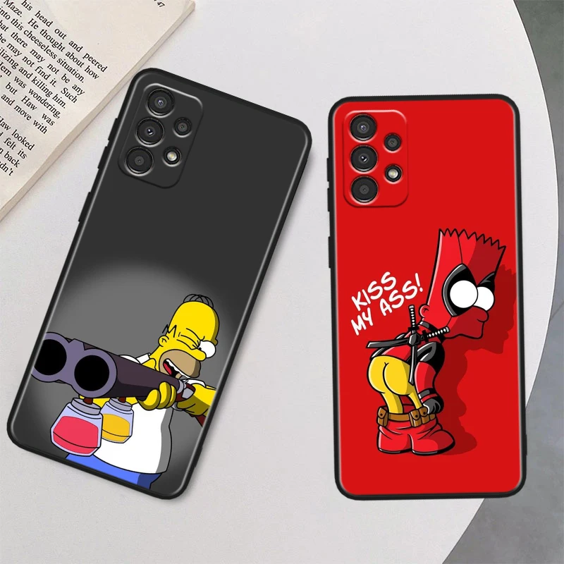 Simpsons Boy Disney For Samsung A54 A53 A52S A34 A33 A73 A72 A32 A24 A23 A22 A14 A13 A03S 5G Black Phone Case Phone Case