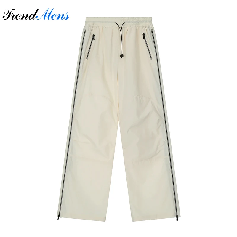 

Summer Breathable Sweatpants Men Casual Baggy Pants Fake Zippers Pantalon Homme Streetwear Men's Clothing Gym Trousers Y2k Top