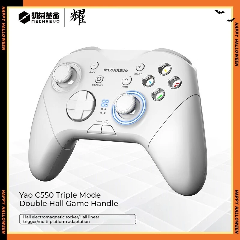 Game controller MECHREVO C550 three template wireless Bluetooth game controller Hall linear trigger remote sensing switch PC