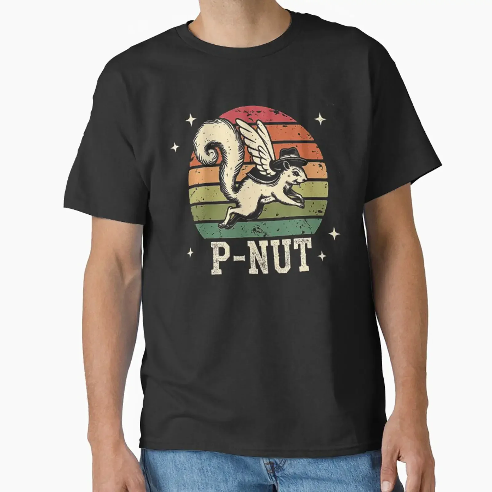 Justice For Peanut P nut PNut Squirrel Lover Classic T Shirt vintage Washed graphic homme Breathable Versatile Soft Stretched