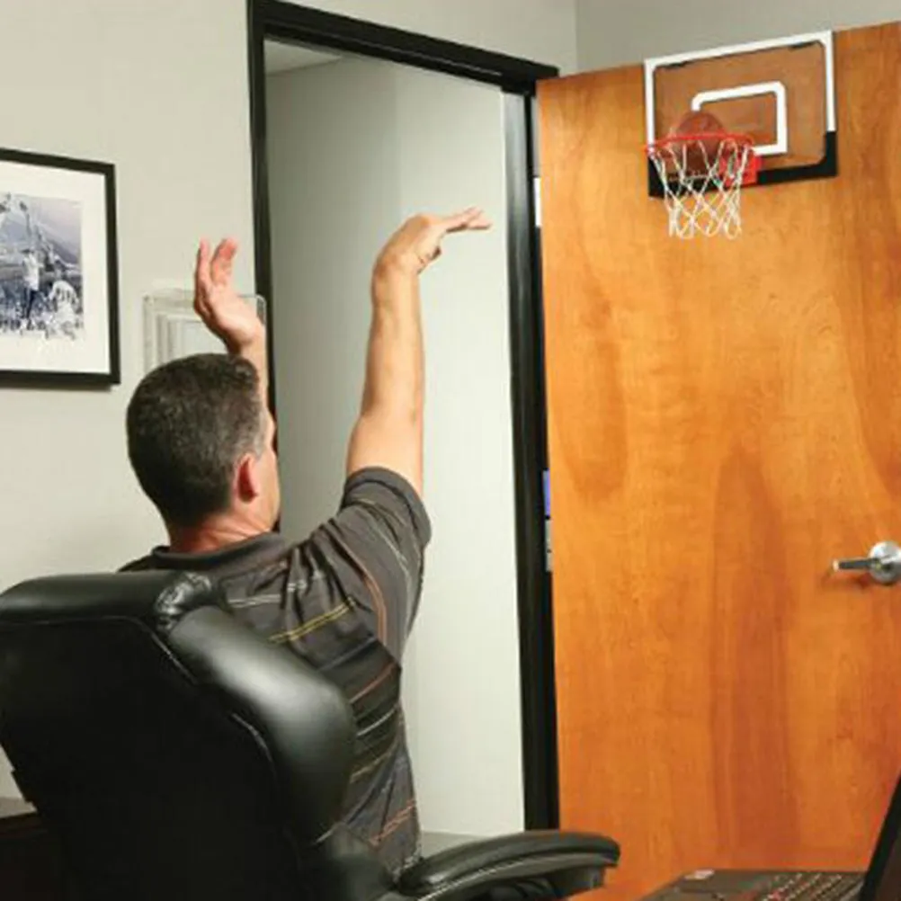 

Навесная баскетбольная доска из ПВХ премиум-класса, мини-баскетбольное кольцо для дома, офиса и улицы, без сверления, простая сборка, игровой набор для развлечений