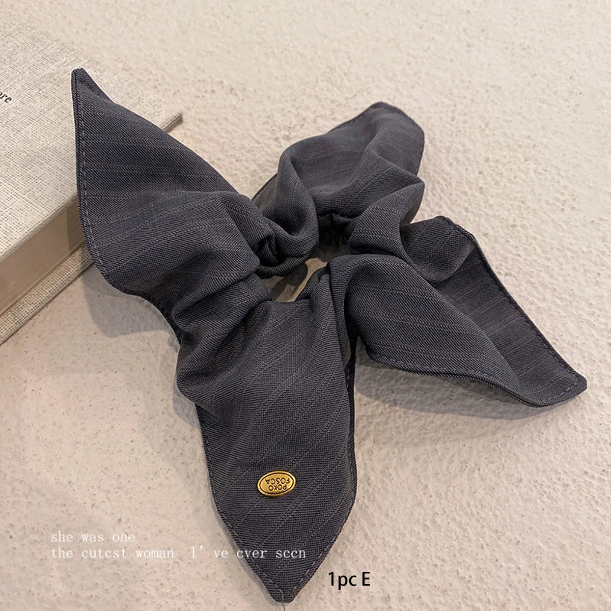 Koreanischer Retro-Streifen-Haargummi, großer Haargummi für niedrige Pferdeschwänze für Damen, hochwertiger Haargummi für Dutt, Haaraccessoires – Detail 8