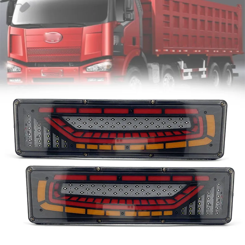 

2x LED Tail Lights Trailer 12/24V super bright Trailer Brake Lights Rear Dynamic Running Turn Signal Reverse Lamp Lorry Taillig.