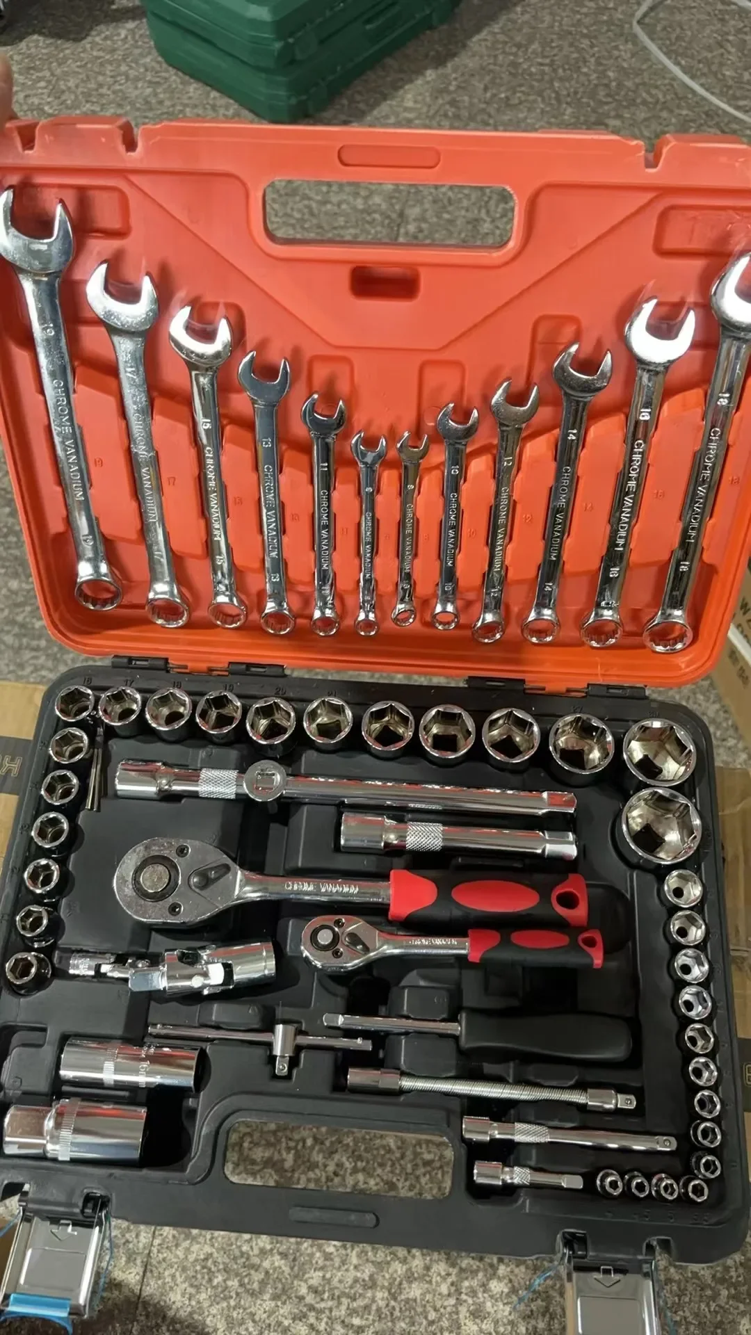 Hardwares Tool Set Mechanical Hand Tools Kit Wrench Tool Box Ratchet Wrench Combination Set