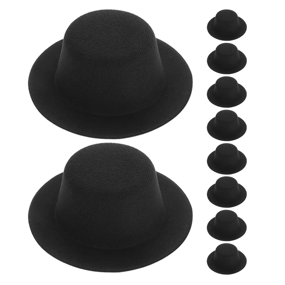 

10Pcs Tiny Top Hats Mini Formal Caps for DIY Pet Costumes Christmas Party Hair Decorations Tiny Hats for Crafts