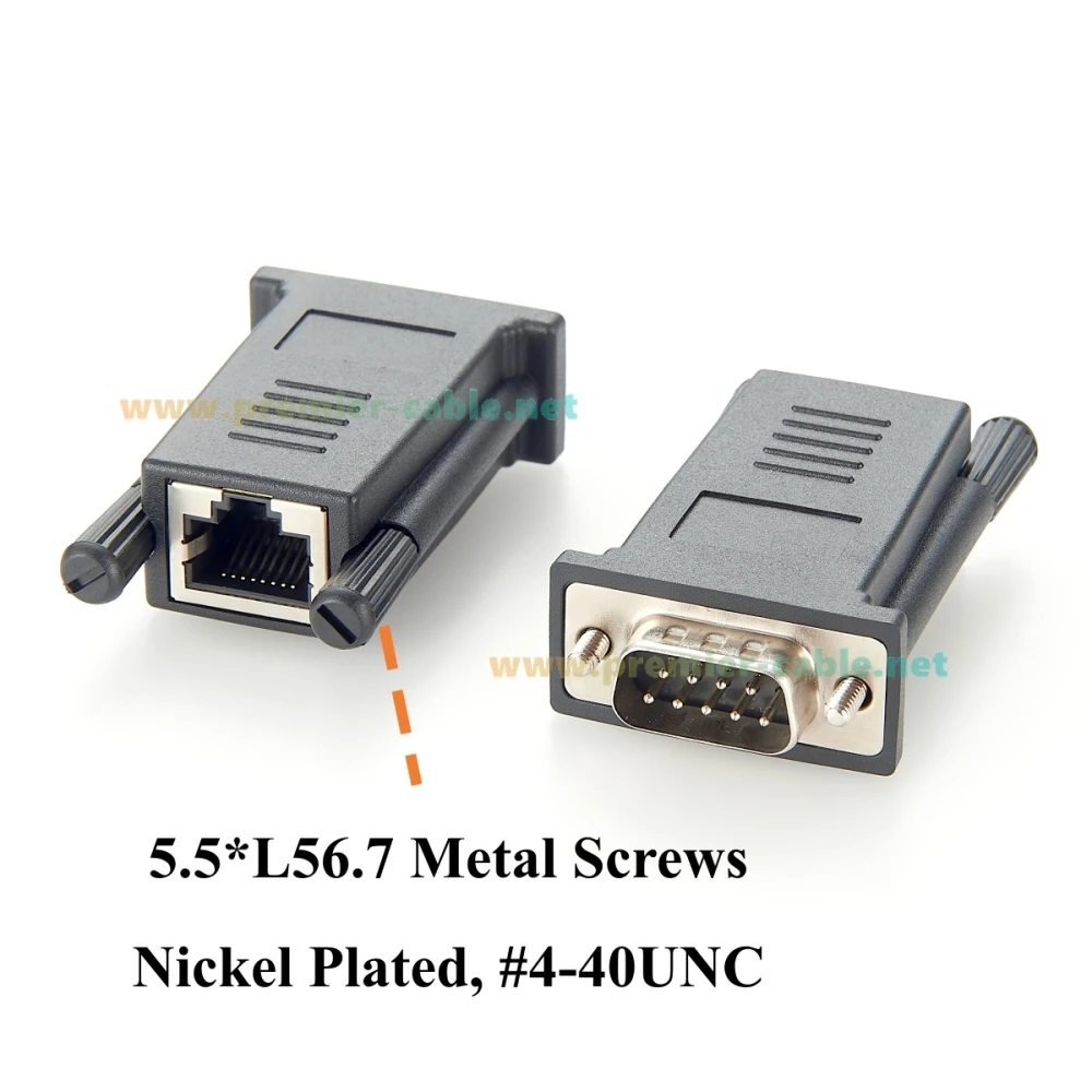 RJ45 to DB9 Male Crossover Serial Adapter Compatible with Avocent ADB0037 RS232 Console Converter for Cyclades Servers, Routers