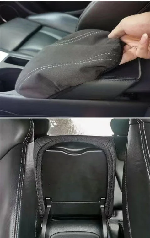 Für Audi A3 A4 A5 A6 A7 Q3 Q5 Zubehör Leder Wildleder Warp Zentrale Armlehne Box Schutz Abdeckung Armlehne Box Modifikation – Detail 2
