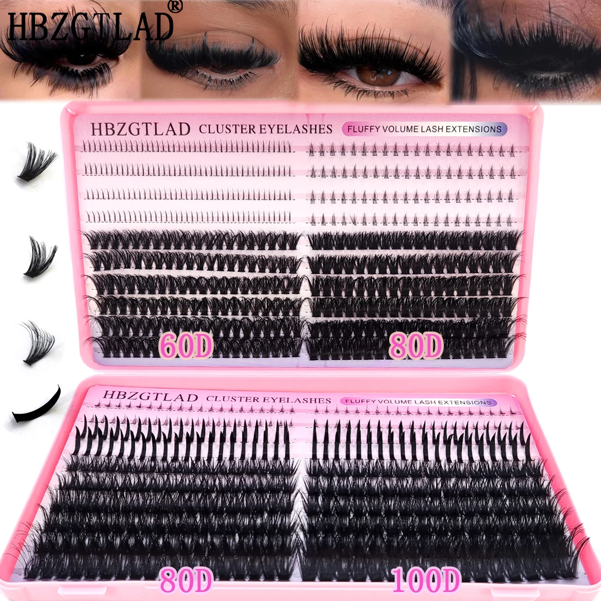 AMSDCN 60D-160D eyelash group  - Eyelash Extension Doll Eye 评论和价格