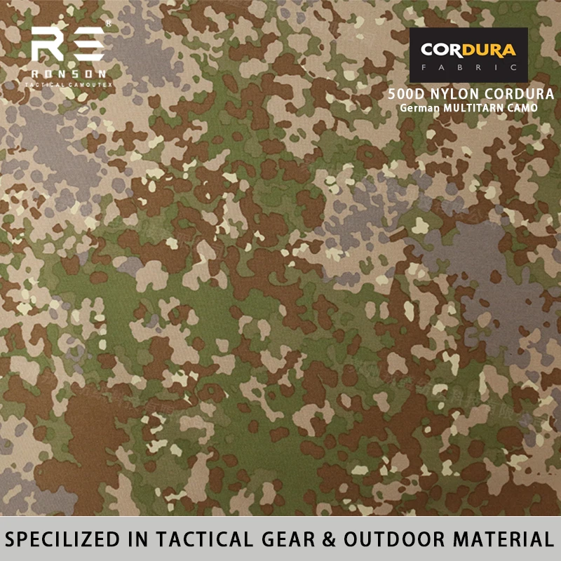

500D Nylon Cordura German Multitarn 100% Woven Water-Resistant PU Coated for Tactical Gear Backpack Military Rucksack Camping