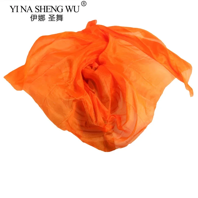 Véu de seda para dança do ventre, desempenho de arremesso à mão de lenços de dança 100% seda real, adereço de performance de dançarina, personalização tingida à mão