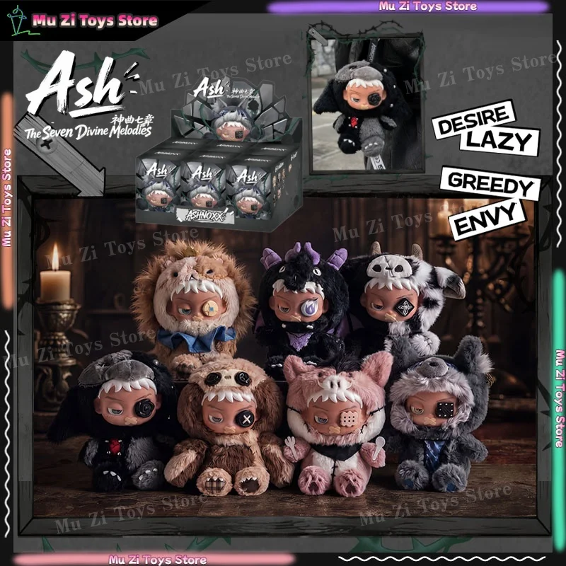Authentique ASHNOXX Série Les Sept Mélodies Divines Boîte Mystère Anime Poupée en Vinyle Peluche Douce et Moelleuse Breloque de Sac Porte-clés Cadeau de Collection