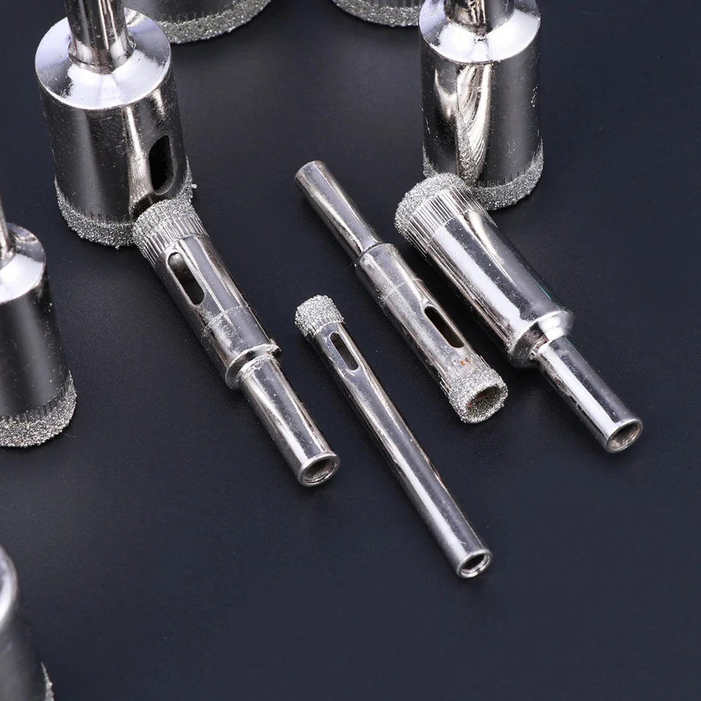 

15Pcs Diamond Drill Bit Set Metal Glass Hole Cutting Tool Smooth 6mm-15mm for Tile Marble Ceramic Granite Drill Bit Set