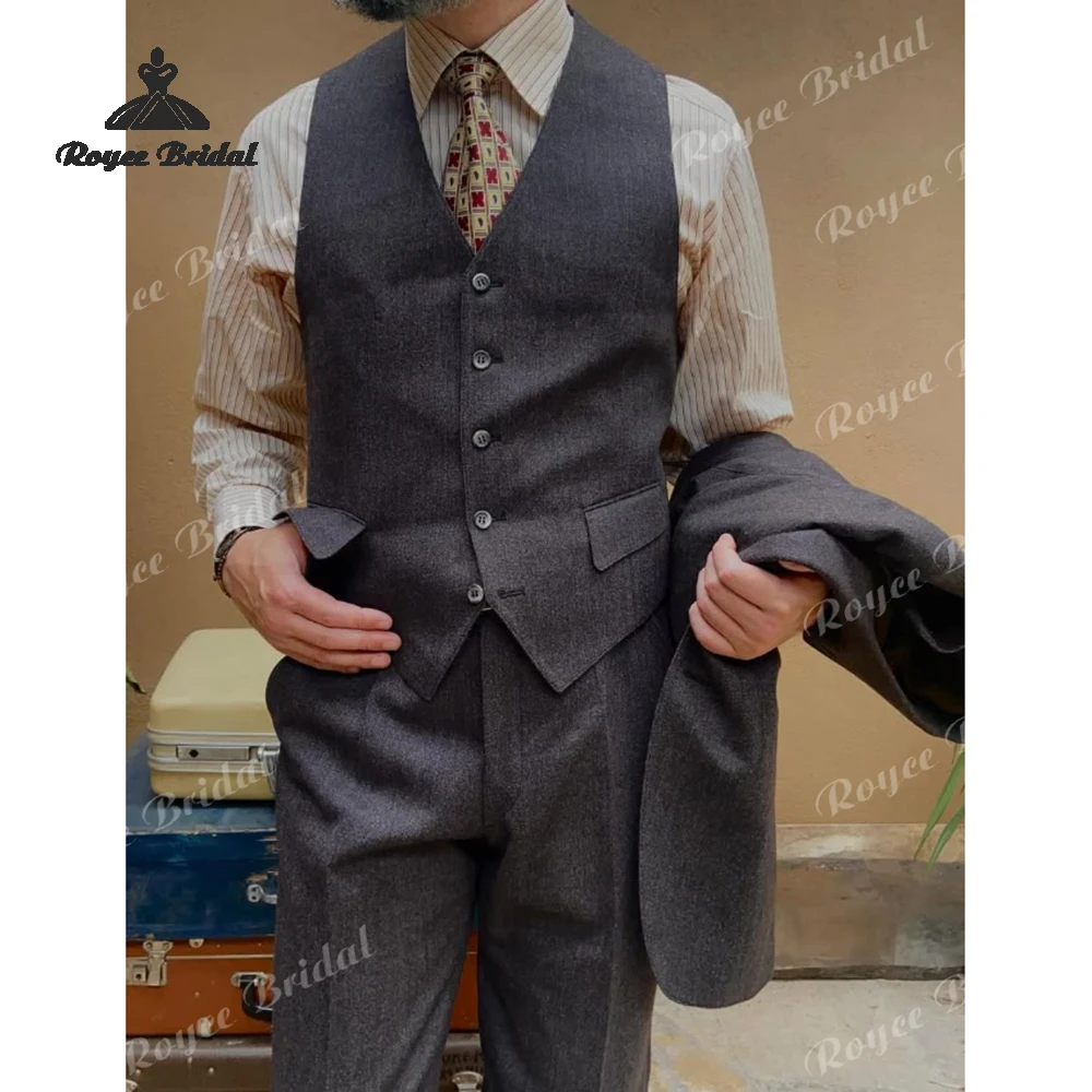 Notched Lapel Three Piece Single Breasted Wedding Men's Suits 2026 Casual Prom Business Suits costume homme mariage