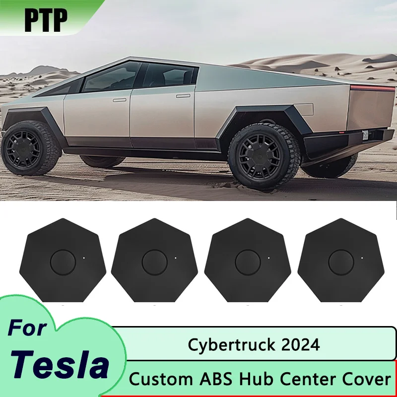 

Wheel Hub Center Caps for Tesla Cybertruck 2024 4PCS ABS Full Coverage Cap Custom Modification Design Cybertruck Car Accessories